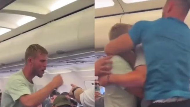 Un boxeador desató un escándalo en un avión