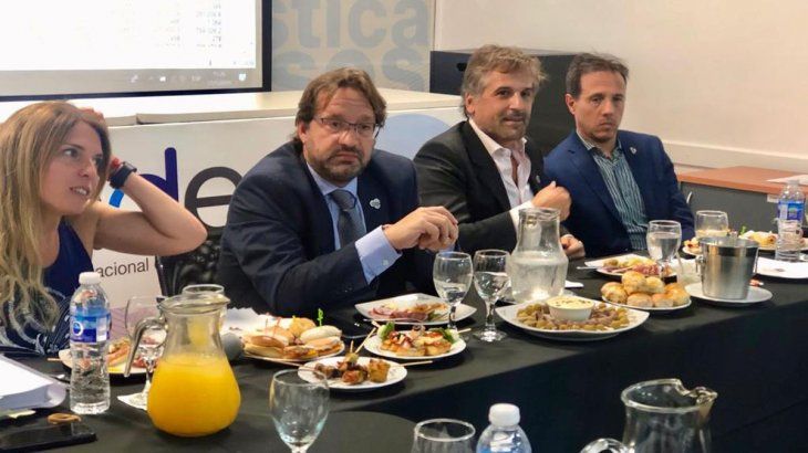 Debut. Un almuerzo para presentar a Marco Lavagna en el INDEC junto a Carolina Plat, Fernando Cerró y Pedro Lines. Fue el segundo preliminar del Censo Agropecuario, después de 17 años sin datos formales. 