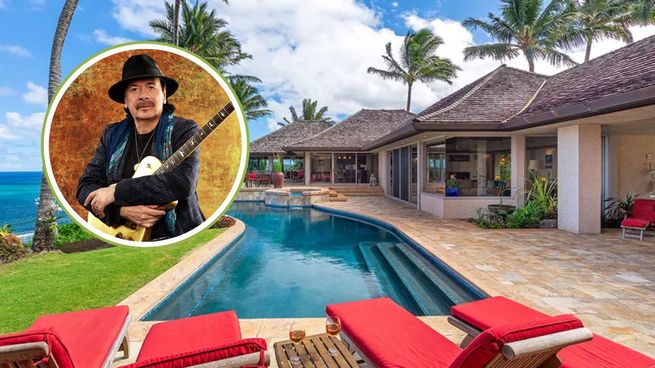 Así es la mansión de Carlos Santana en Hawái: lujo y spa con vista a la bahía en 371 metros cuadrados