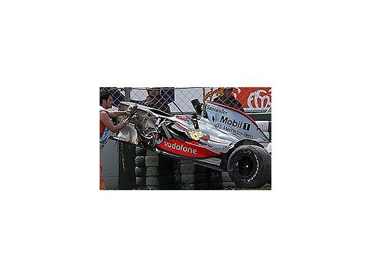 Heikki Kovalainen sufrió un grave accidente en el último Gran Premio de España.