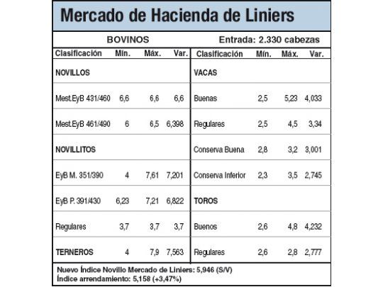 Escaso ingreso de animales a Liniers