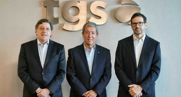 Luis Fallo (Grupo Sielecki), Oscar Sardi (TGS) y Gustavo Mariani (Pampa Energía).