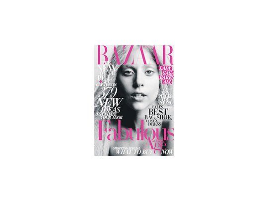 Lady Gaga posó, por primera vez, sin maquillaje para la tapa de Harpers Bazaar de octubre.
