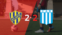 racing (cba) saco un punto luego de empatar a 2 goles con atlanta