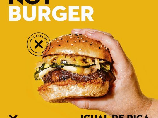 Not burger. Así promete ser la hamburguesa vegana que lanzó NotCo.