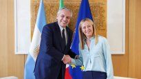 El presidente Alberto Fernández y la presidenta del Consejo de Ministras y Ministros de Italia, Giorgia Meloni.