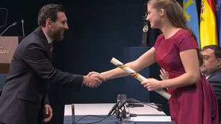 Lionel Messi recibió el Premio Princesa de Asturias en España.