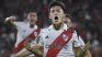 Shout.  Pablo Solari unloads with the celebration of his goal that gave River the seventh consecutive victory in the Professional League.