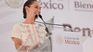 La mandataria mexicana en pleno acto.&nbsp;