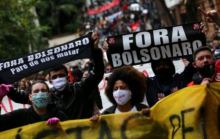 El domingo, varias ciudades de Brasil registraron protestas contra Bolsonaro.