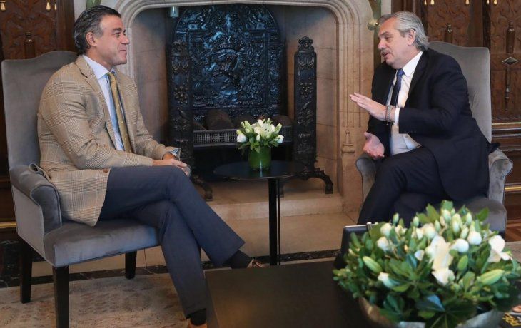Daniel Rafecas junto a Alberto Fernández en la Casa Rosada.