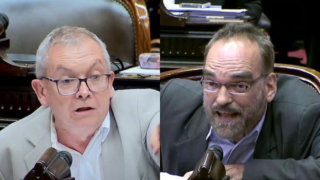 Los diputados Juan Manuel Pedrini y Fernando Iglesias se cruzaron en el recinto durante el debate de Ficha Limpia.&nbsp;