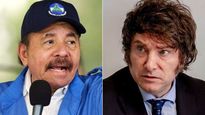 Daniel Ortega, presidente de Nicaragua, y Javier Milei, mandatario electo de Argentina.&nbsp;