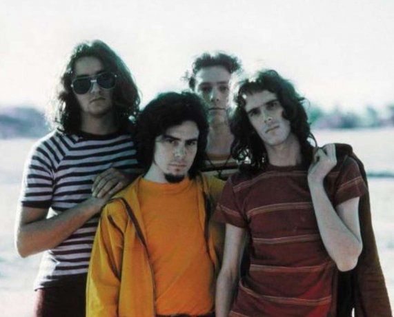 Luis Alberto Spinetta, Emilio del Guercio, Rodolfo García and Edelmiro Molinari. ALMENDRA II ALBUM COVER, 1970 Luis Alberto Spinetta, Emilio del Guercio, Rodolfo García and Edelmiro Molinari. ALMENDRA II ALBUM COVER, 1970