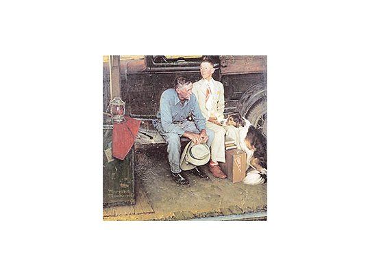 «Breaking Home Ties», hasta el momento el óleo mejorpago (u$s 15 millones) de Norman Rockwell, uno de losgrandes íconos del arte estadounidense y el artista que representócomo nadie el sentir y el sueño americanos.