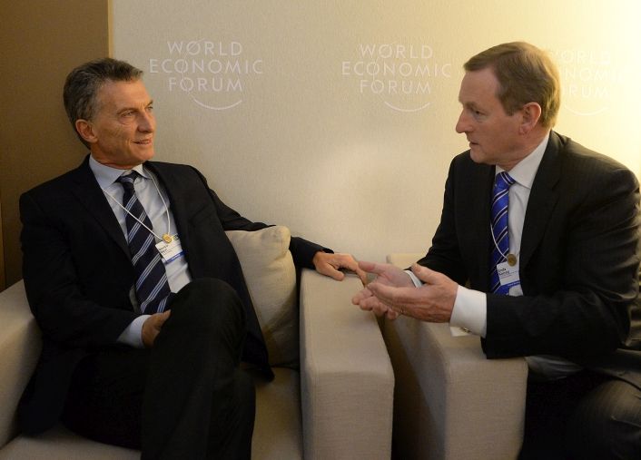 Mauricio Macri acordó con el primer ministro rilandés, Enda Kenny, cooperación en materia de desarrollo tecnológico