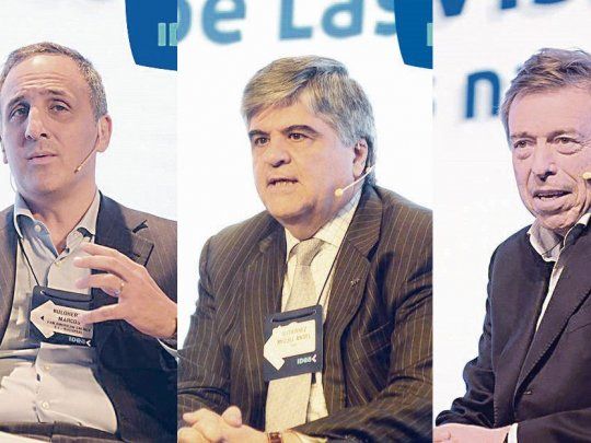 Marcos Bulgheroni (PAE) , Carlos Ormachea&nbsp; (Tecpetrol) y Miguel Ángel Gutiérrez (YPF).