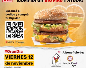 McDonalds renueva su campaña solidaria Gran Día y donará todo lo que recaude por la venta de sus Big Mac