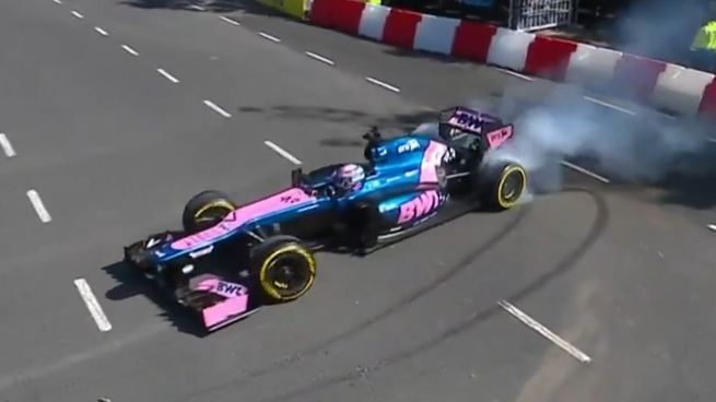 La primera salida de Colapinto con el Lotus E20.