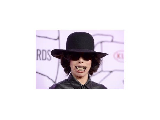 Lady Gaga, en la alfombra roja de los premios YouTube.