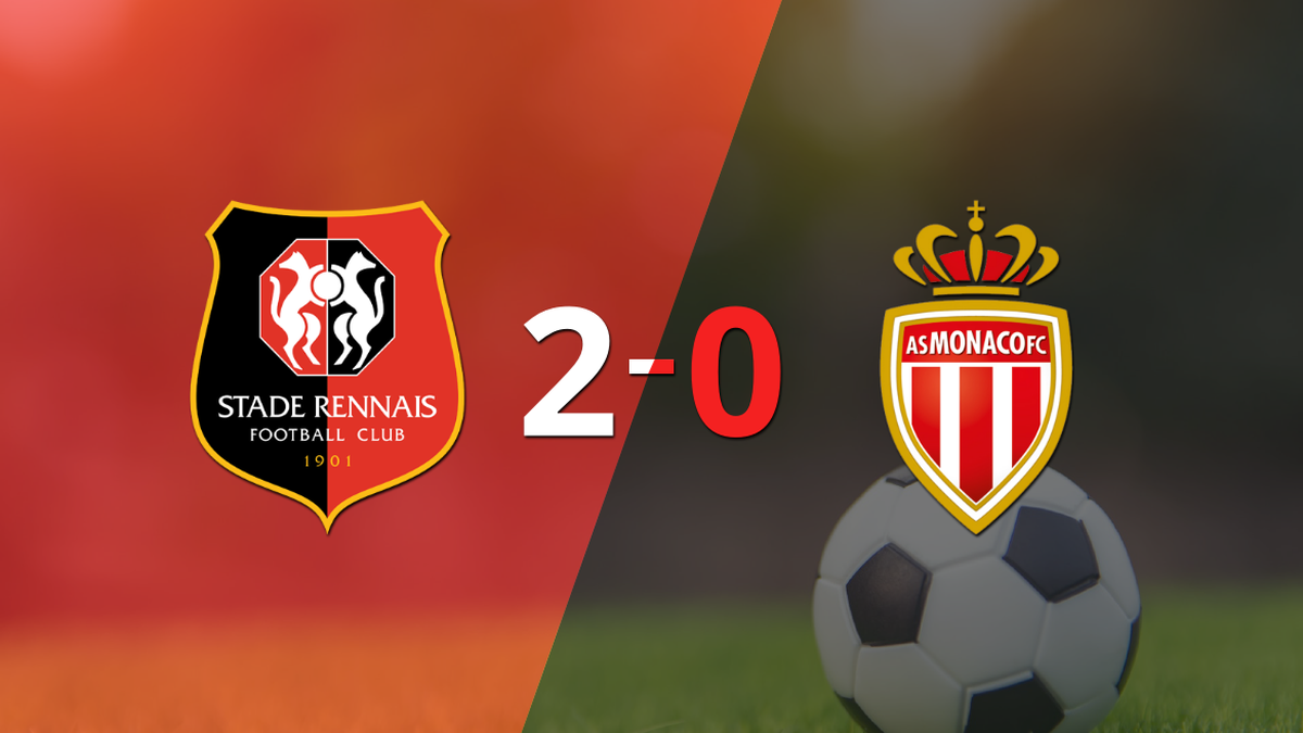 Stade Rennes scored twice in the win over Monaco at Roazhon Park