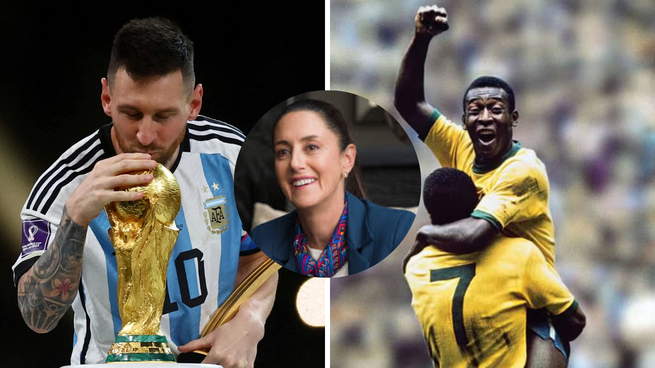 ¿Messi o Pelé? Sheinbaum elige.