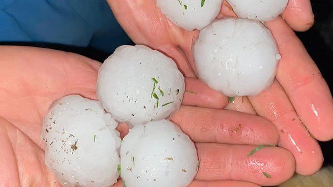 Importante cantidad de granizo afectó a Carhué