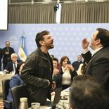 Grabois se cruza con el libertario Huesen.