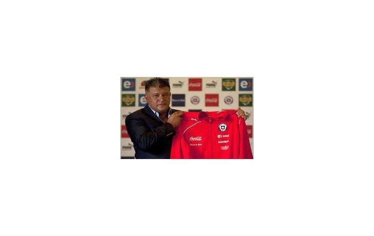 Claudio Borghi en su presentación como entrenador de la selección de Chile.