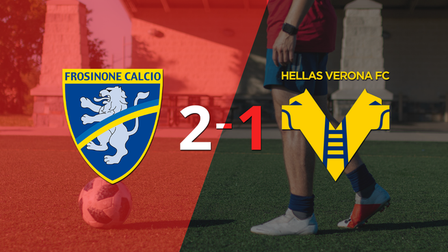 Frosinone sacó los 3 puntos en casa al vencer 2-1 a Hellas Verona