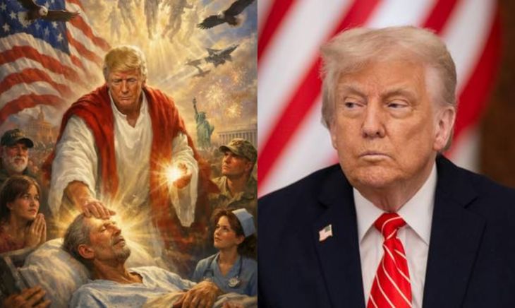 La publicación surge tras la imagen de Trump representado como figura religiosa. La publicación surge tras la imagen de Trump representado como figura religiosa.