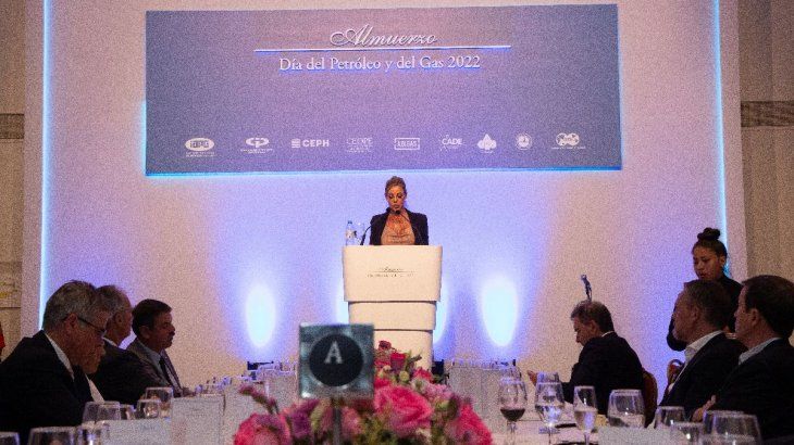 La secretaria de Energía, Flavia Royon, fue una de las oradoras del evento del IAPG por el Día del Petróleo.