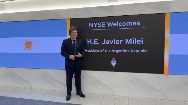 Javier Milei opened the trading day on Wall Street. Javier Milei opened the trading day on Wall Street.