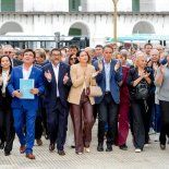 Los intendentes de la FAM marcharon el lunes al Ministerio de Economía. Los intendentes de la FAM marcharon el lunes al Ministerio de Economía.
