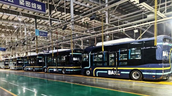 Los buses eléctricos que circularán por microcentro están en la etapa final de fabricación.&nbsp;