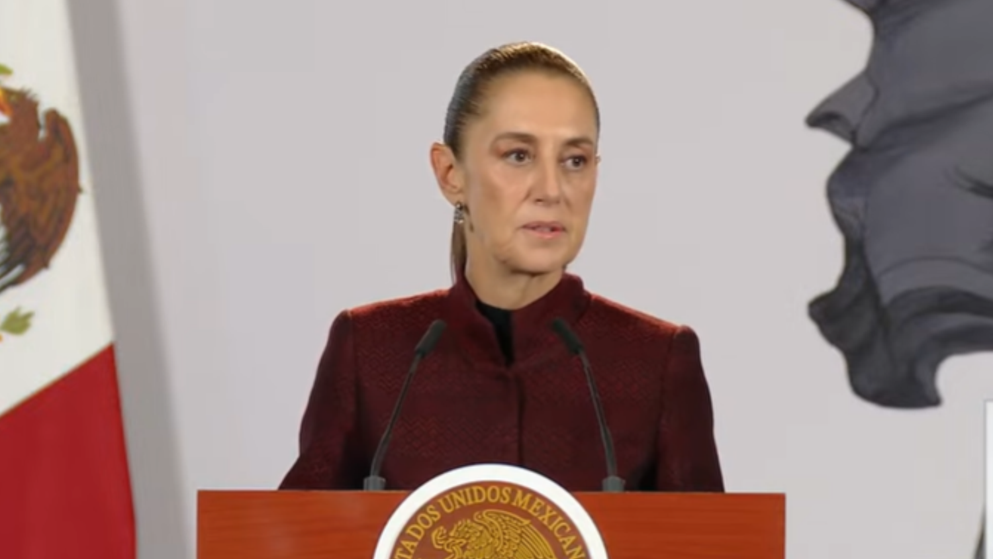 Claudia Sheinbaum en la Mañanera del Pueblo.
