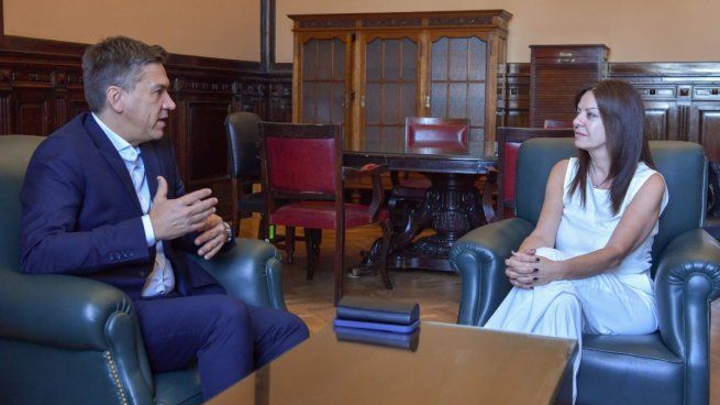 El gobernador de Chaco, Leandro Zdero, visitó hoy a la ministra de Capital Humano, Sandra Pettovello.