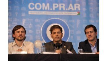 ámbito.com | Axel Kicillof en el lanzamiento de COM.PR.AR junto a Mariano Recalde y Augusto Costa.