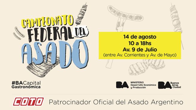 Campeonato. La competencia de parrilleros se hará en la Av. 9 de Julio.