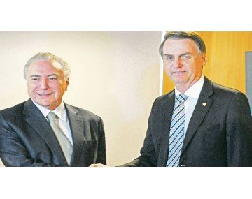 Michel Temer y Jair Bolsonaro. (Foto de archivo)