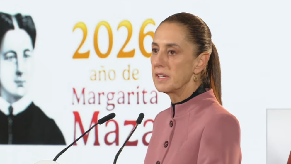 Claudia Sheinbaum en la Mañanera del Pueblo.