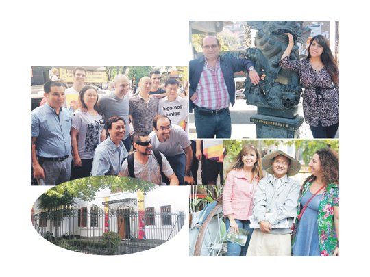 Horacio Rodríguez Larreta, Humberto Tumini y Gabriela Cerruti, en campaña para las elecciones del 26 de abril en Capital Federal.Además, la casa china del PRO que se inaugurará este fin de semana en el barrio de Belgrano funcionará como la primera sede oriental de ese partido en el país.