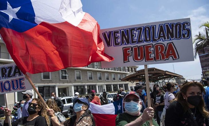 Unas 5.000 personas participaron de la marcha xenófoba en Iquique, Chile.
