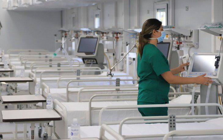 En total, hay 433 pacientes en camas de terapia intensiva.