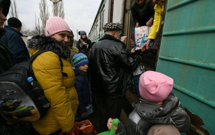 Refugiados en Ucrania.