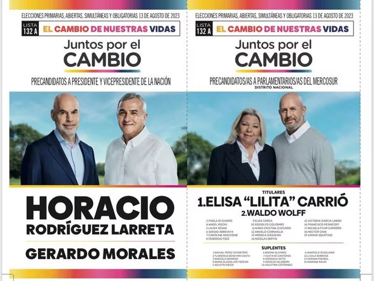 Elecciones 2023: estas son las boletas de los candidatos para las PASO