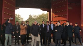 El presidente Luis Lacalle Pou en la Ciudad Prohibida.
