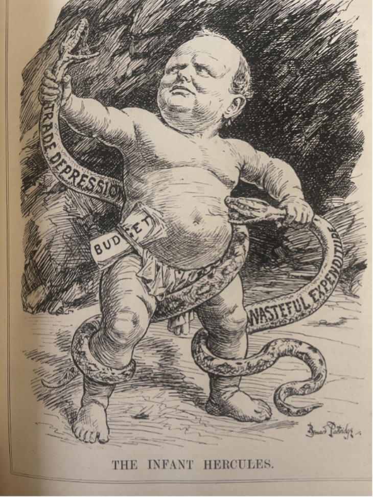 Winston Churchill, mandamás del Tesoro según la revista Punch, en 1925. Keynes tuvo razón Winston Churchill, mandamás del Tesoro según la revista Punch, en 1925. Keynes tuvo razón
