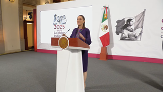 Claudia Sheinbaum en la Mañanera de este jueves. Claudia Sheinbaum en la Mañanera de este jueves.