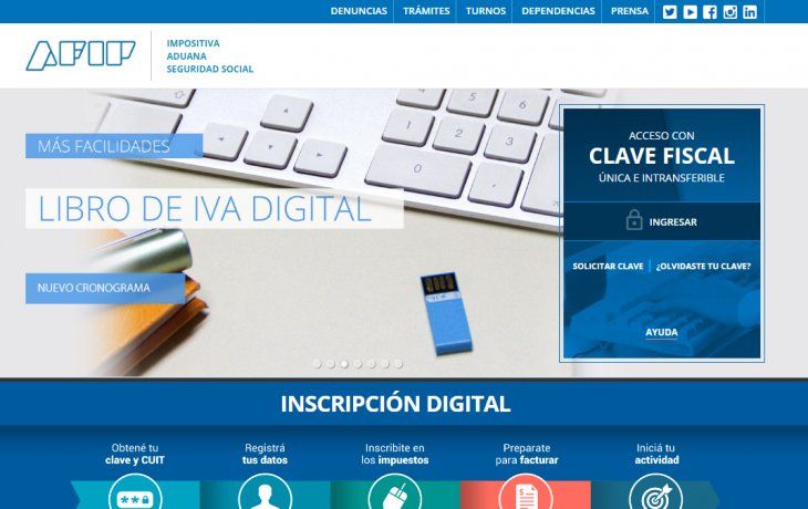 ámbito.com | AFIP página web home